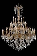 Elegant 9245G54FG/RC - Rosalia 45 Light French Gold Chandelier Clear Royal Cut Crystal