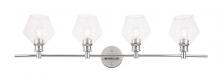 Elegant LD2320C - Gene 4 light Chrome and Clear glass Wall sconce