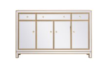 Elegant MF72001G - 56 inch mirrored credenza in gold