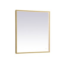 Elegant MRE62436BR - Pier 24x36 inch LED mirror with adjustable color temperature 3000K/4200K/6400K in brass