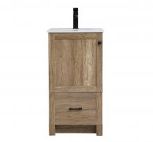 Elegant VF2818NT - 18 inch Single Bathroom Vanity in Natural oak