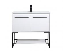 Elegant VF42036WH - 36 Inch Single Bathroom Vanity in White