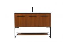 Elegant VF42548MTK - 48 Inch Single Bathroom Vanity in Teak