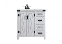 Elegant VF90232GR - 32 Inch Single Bathroom Vanity in Grey