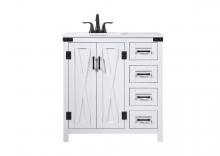 Elegant VF90232WH - 32 Inch Single Bathroom Vanity in White