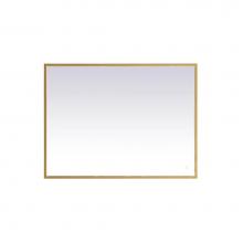 Elegant MRE63040BR - Pier 30x40 Inch LED Mirror with Adjustable Color Temperature 3000k/4200k/6400k in Brass