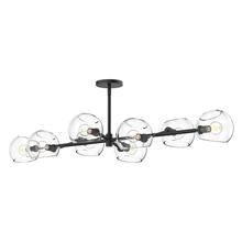 Alora Lighting LP548848MBCL - Willow 48-in Clear Glass/Matte Black 8 Lights Linear Pendant