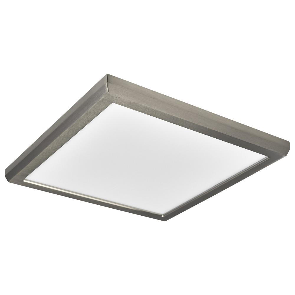 Blink Pro - 13W; 9in; LED Fixture; CCT Selectable; Square Shape; Brushed Nickel Finish; 120V