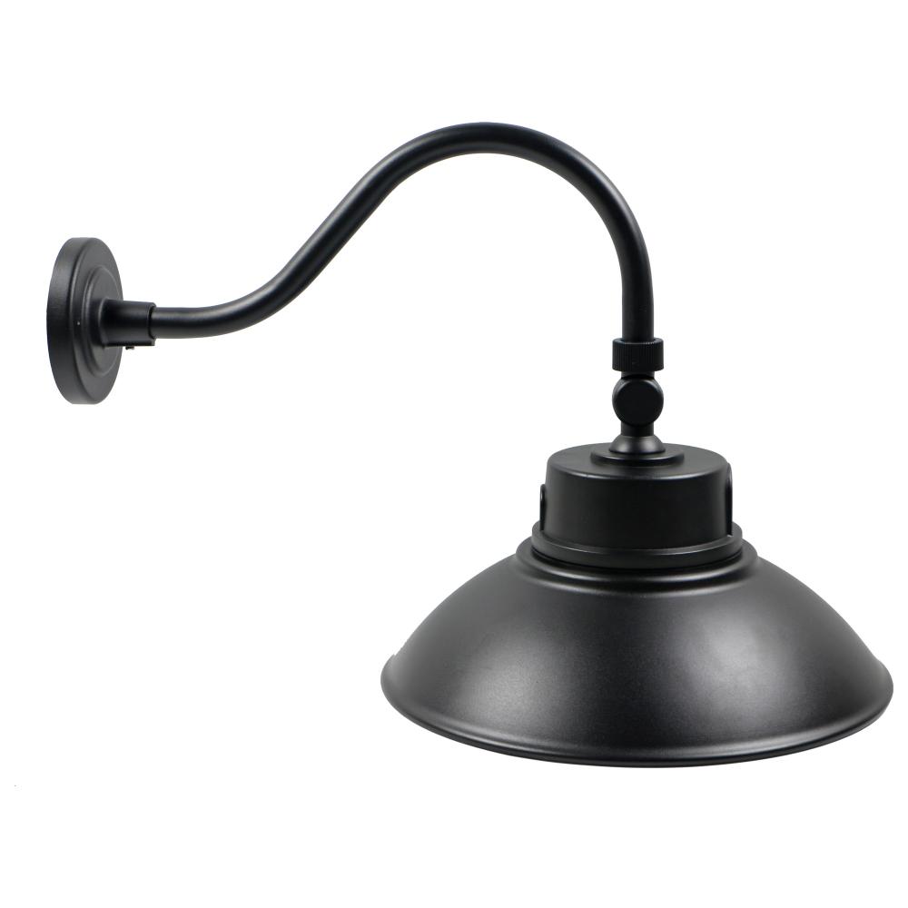 LED Gooseneck; 30W/40W/50W; CCT Selectable 3K/4K/5K; Black; 120-277V; With Photocell