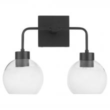 Quorum 532-2-159 - Lacy 2 Light with Layered White Glass, Matte Black