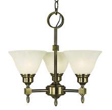 Framburg 2438 SBR/WH - 3-Light Siena Bronze Taylor Mini Chandelier