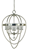 Framburg 3045 AB/MBLACK - 5-Light Antique Brass/Matte Black Margaux Chandelier