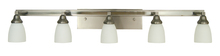 Framburg 4785 SP/PN - 5-Light Satin Pewter/Polished Nickel Mercer Sconce