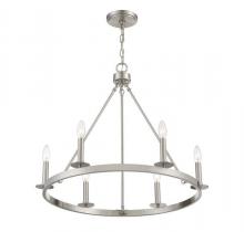 Savoy House Meridian M10093BN - 6-Light Chandelier in Brushed Nickel