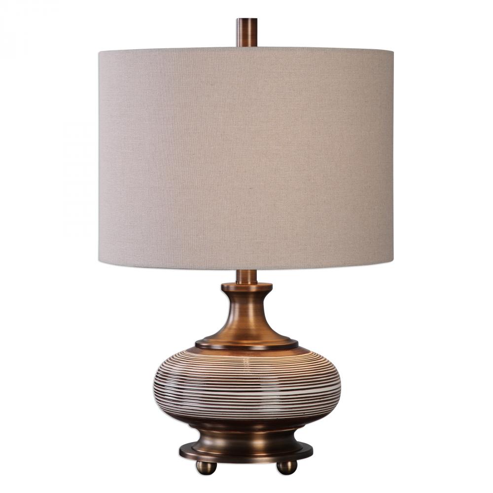 Uttermost Strona Bronze Ceramic Lamp