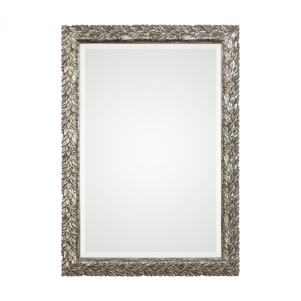 Evelina Silver Leaves Mirror