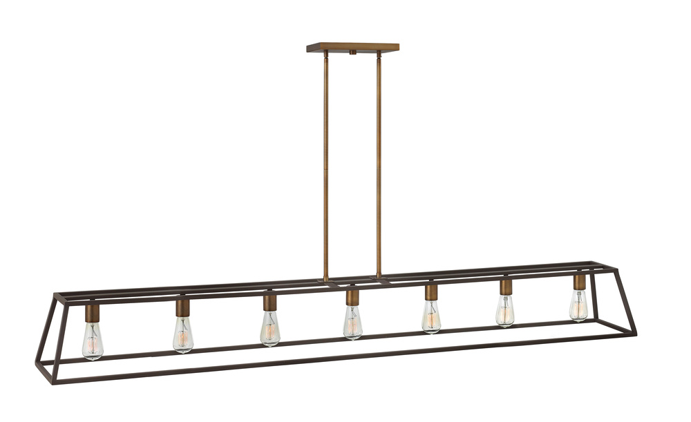 Large Seven Light Open Frame Linear