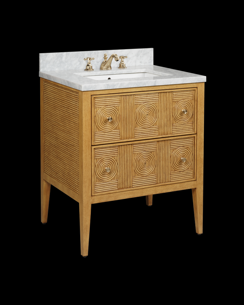 Santos 28" Sea Sand Vanity with Rectangular Undermount Sink