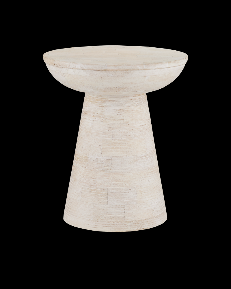 Gati Whitewash Accent Table