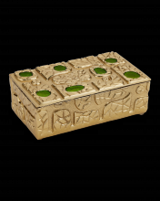 Currey 1200-0936 - Beau Monde Gold & Green Box